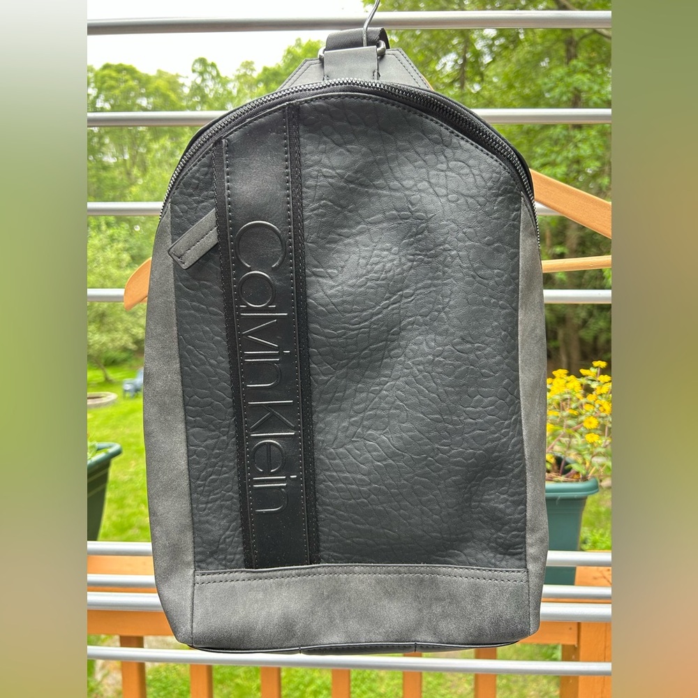 Calvin Klein Gray Urban Backpack with Minimalist Design